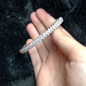 Sterling silver diamond bracelet